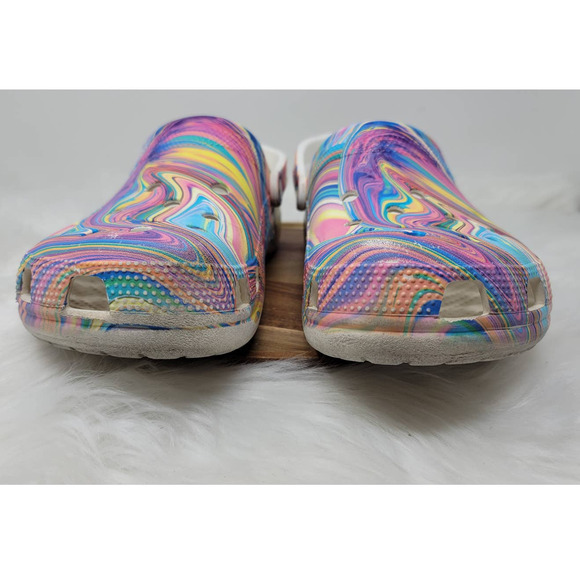 Crocs Clogs Comfort Out Of This World Swirl Pastel Tie Dye Rainbow Men\'s 12 main image 7